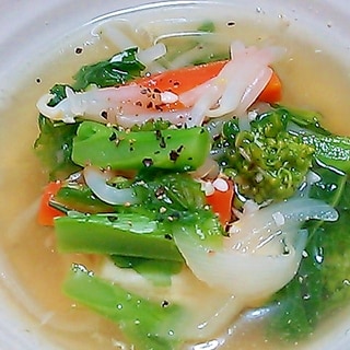 あっさり☆菜の花の塩麹スープ